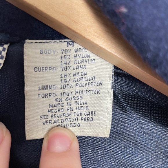 Erika Casuals wool blend navy peacoat Sz. M coastal, chic, minimal - Picture 7 of 8